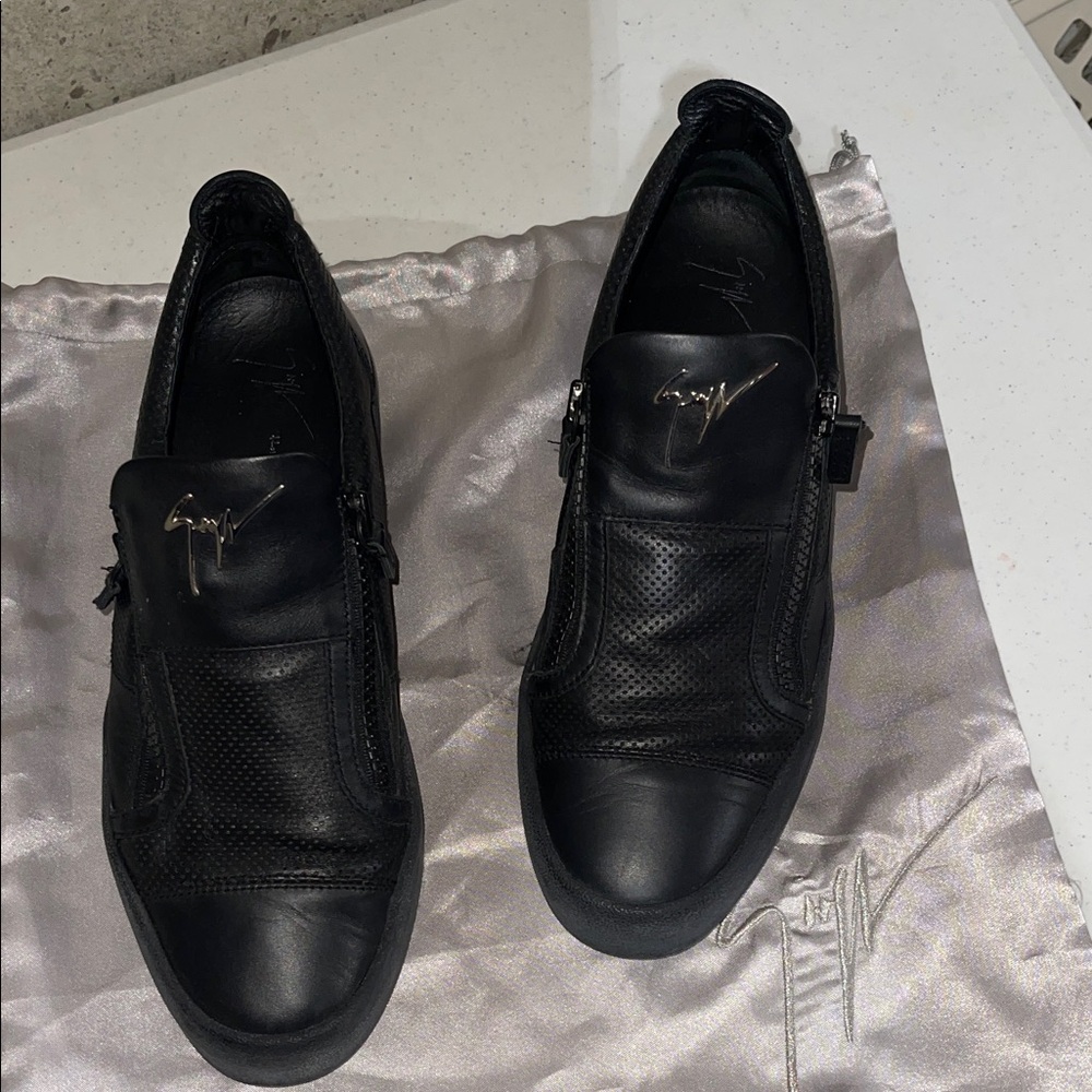Giuseppe Zanotti Black Leather Sneakers